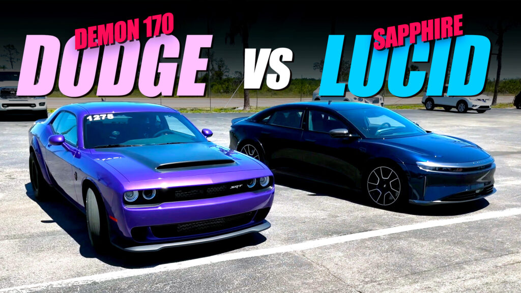  Lucid Air Sapphire vs. Dodge Demon 170: One Of Them Got Schooled