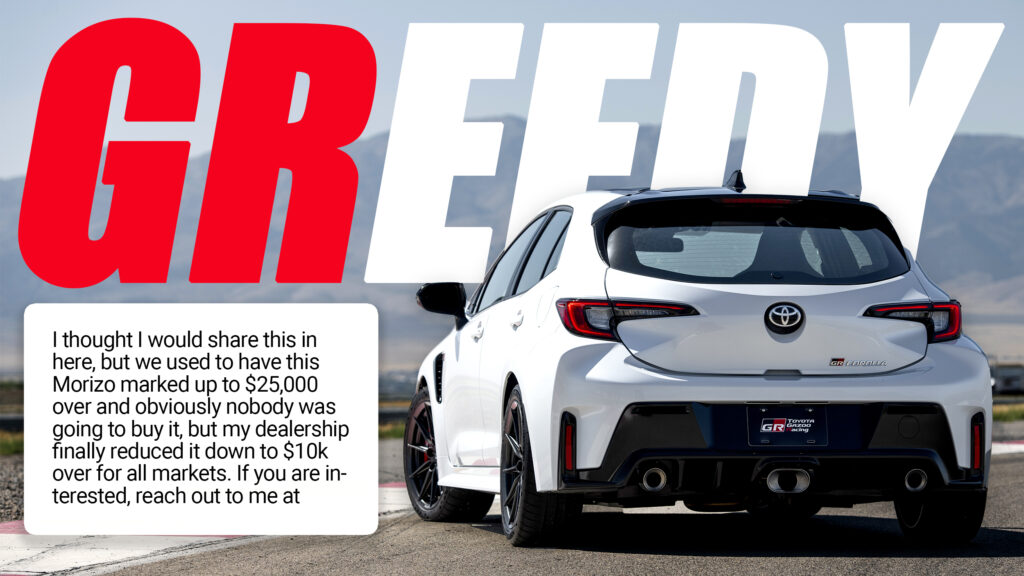  Toyota Dealer Slashes $25,000 Markup For GR Corolla MORIZO To “Just” $10,000