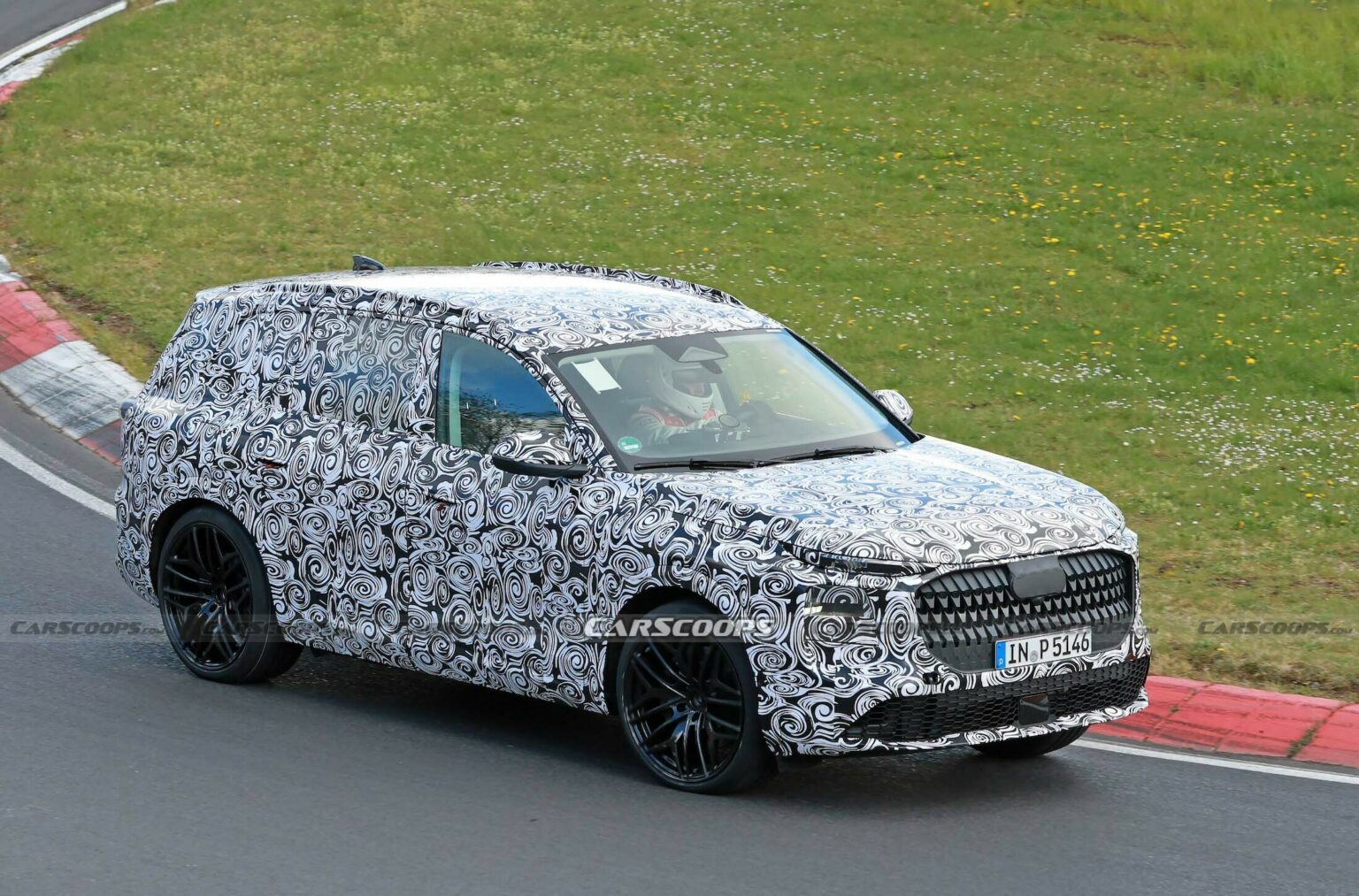  2026 Audi Q7 Prototype Tries To Screen Off Its Display-Heavy Dashboard 