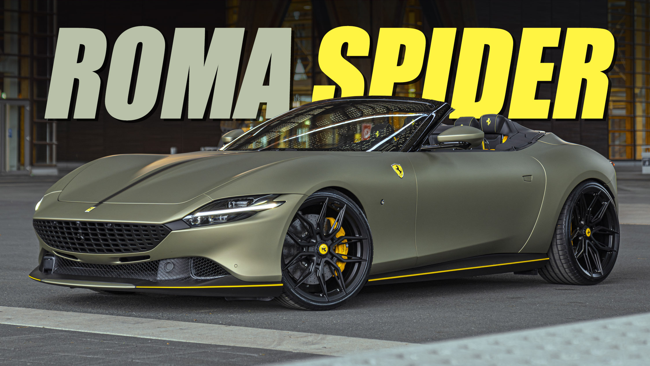 Ferrari Roma Spider Meets Matt Sandstorm Wrap | Carscoops