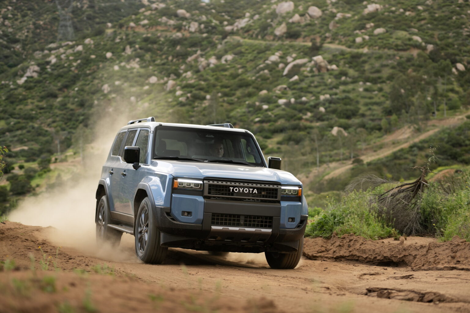 2026 Toyota Land Cruiser crossing a shallow river
