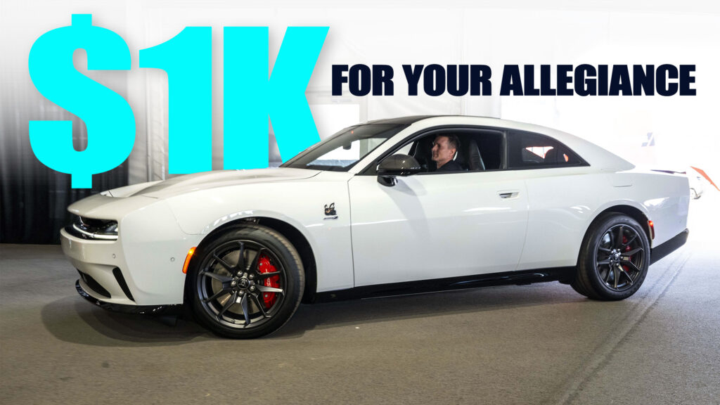  Dodge Tries To Woo Charger Daytona EV Lessees With Extra $1,000 Loyalty Discount