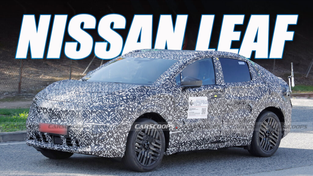  2026 Nissan Leaf Spied With Mini-Ariya SUV Coupe Looks