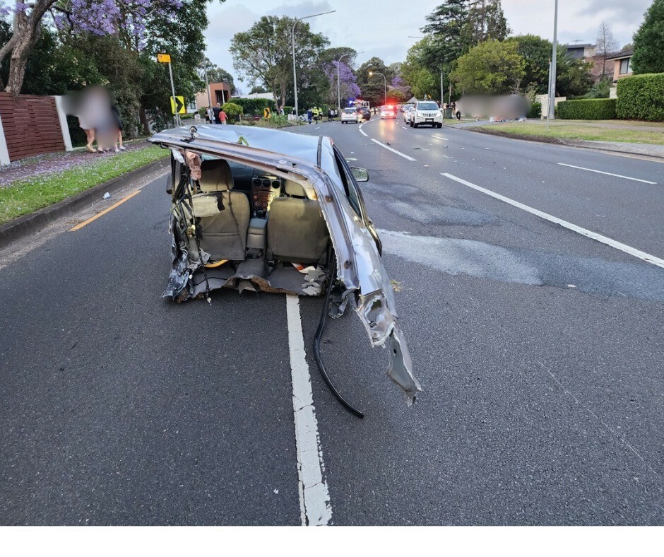 Teen Walks Away After His Mazda Splits In Half In Shocking High-Speed ...