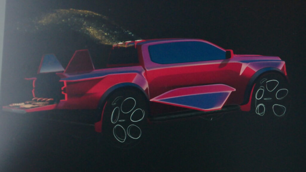 Snowflake Rander Santa’s Proposed New Sleigh Is A Ford Ranger Raptor With Thrusters And ...