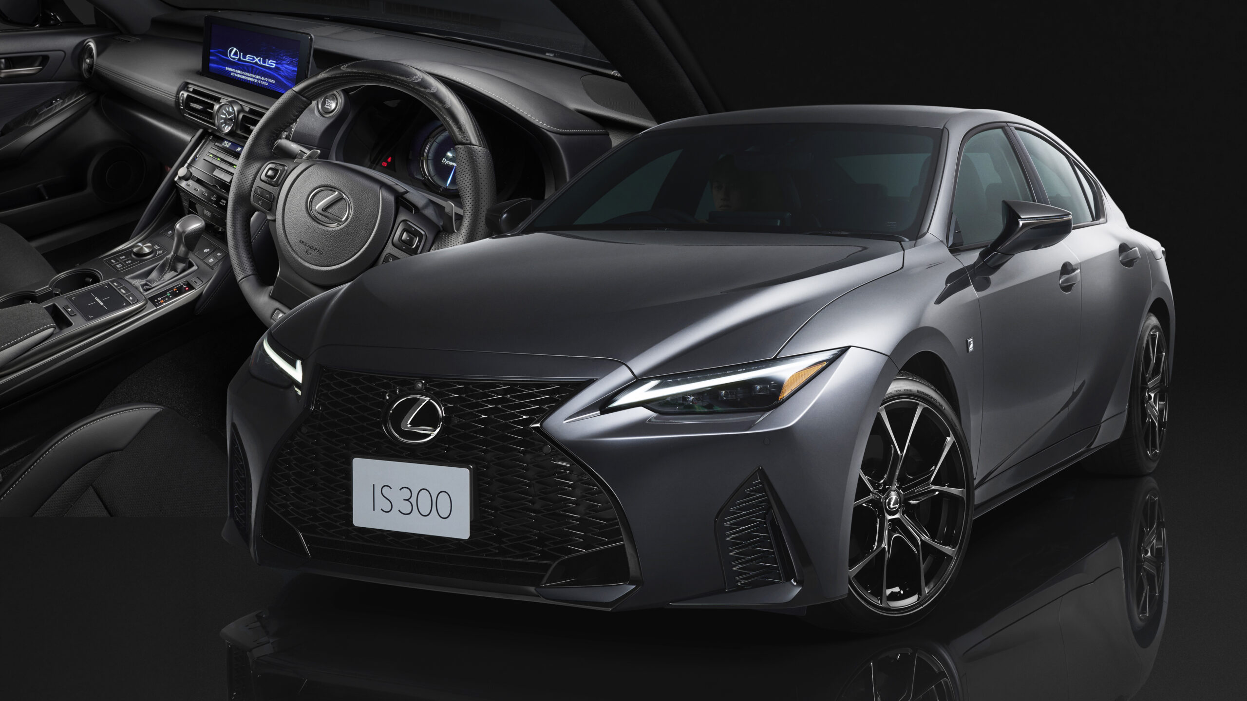 thumbnail image 2 of Glossy Black V-Style Front Bumper Lip For Lexus IS350 IS300 F-Sport 2021-2025 | 3-Piece | Dreamrefit 2 of 6