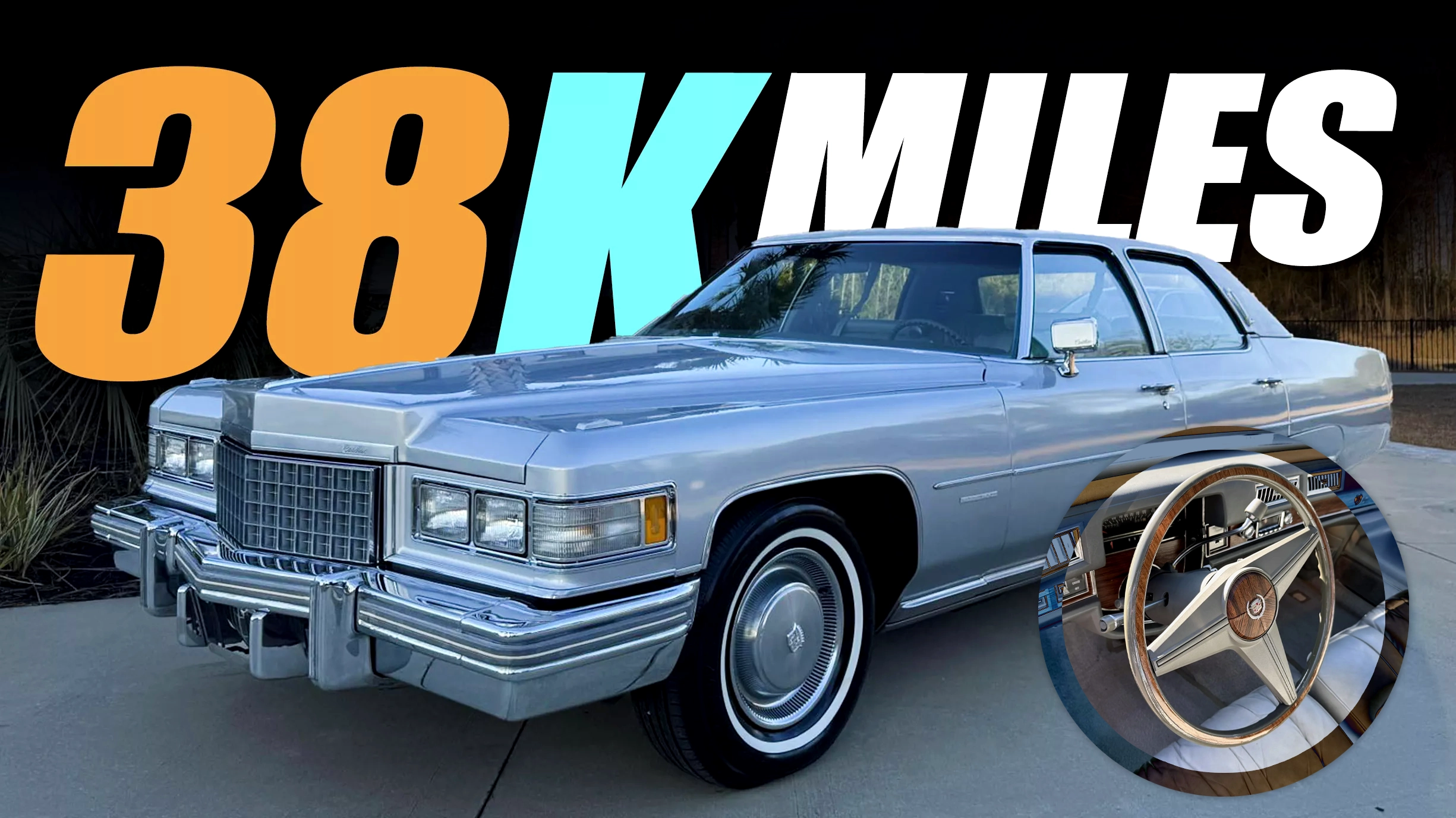 【中古】幅100x160cm 銀色 2番➕木色24番 1976 Cadillac Fleetwood Brougham Is 20ft Of Malaise Magnificence