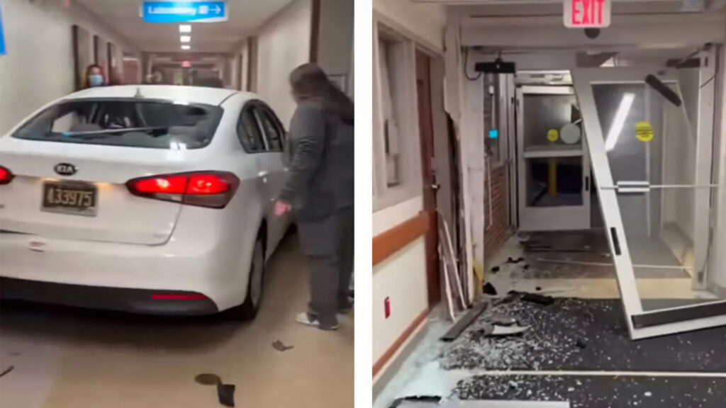  Woman Smashes Kia Into NJ Hospital Entrance In Bizarre Crash