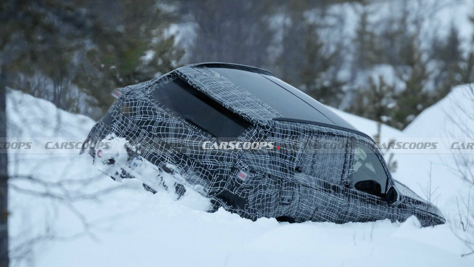 2027 BMW X5 Neue Klasse Leaves Track, Gets Stuck In Deep Snow | Carscoops