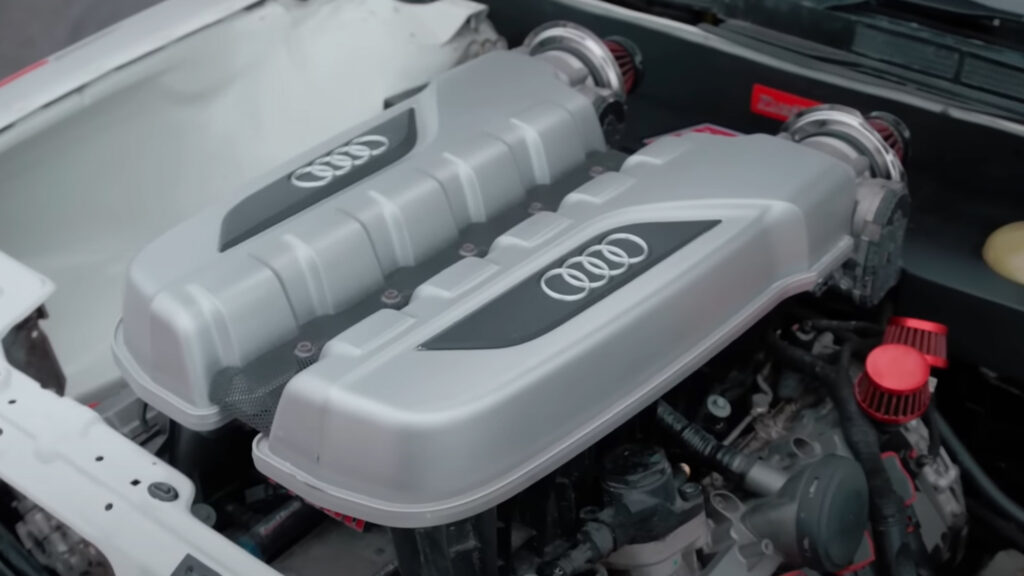  This Crazy Audi S2 Has An R8 V10