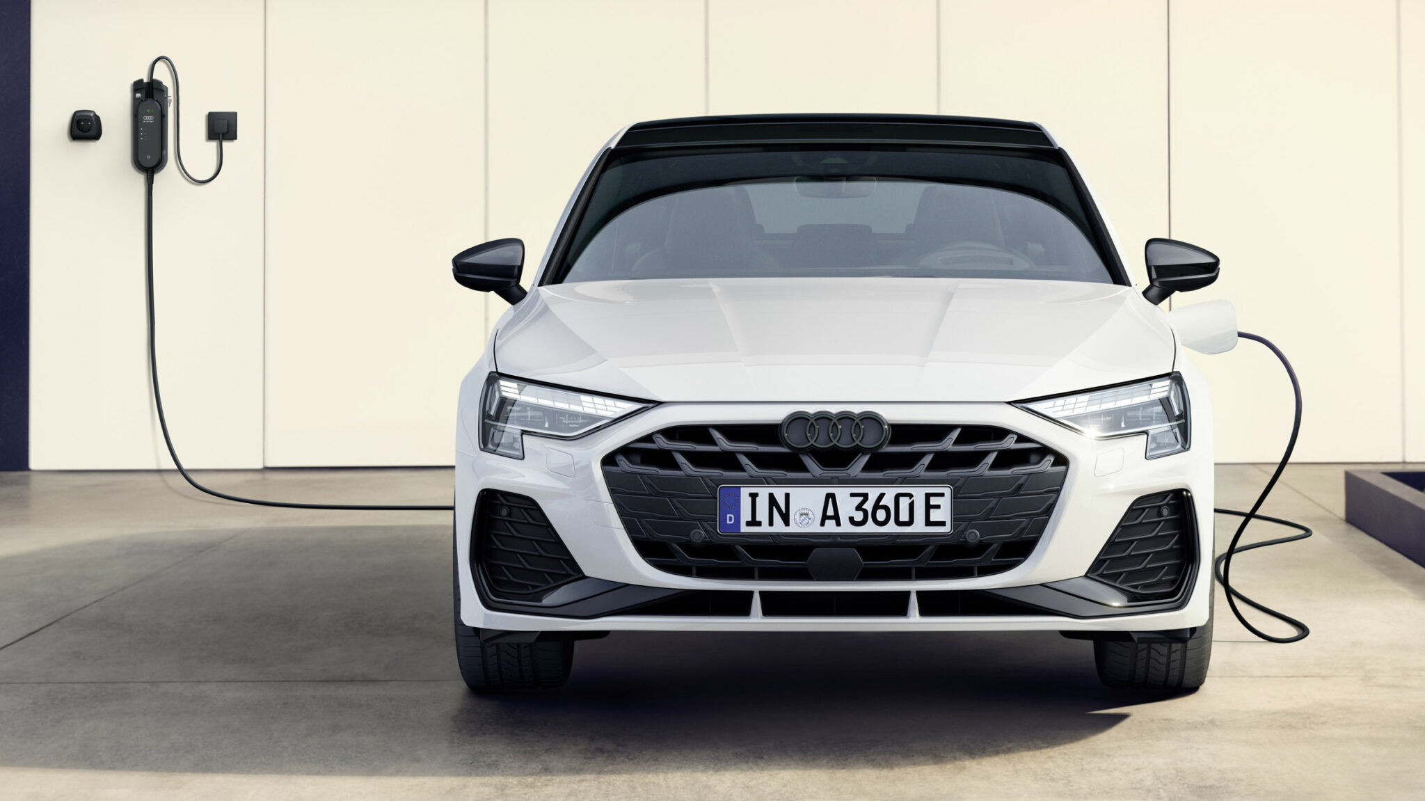 2025 Audi A3 TFSI e in a premium stance with sleek EV styling cues