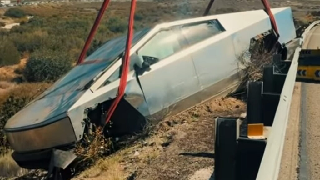  This Cybertruck Went So Far Off-Road It Needed A Crane To Drag It Back