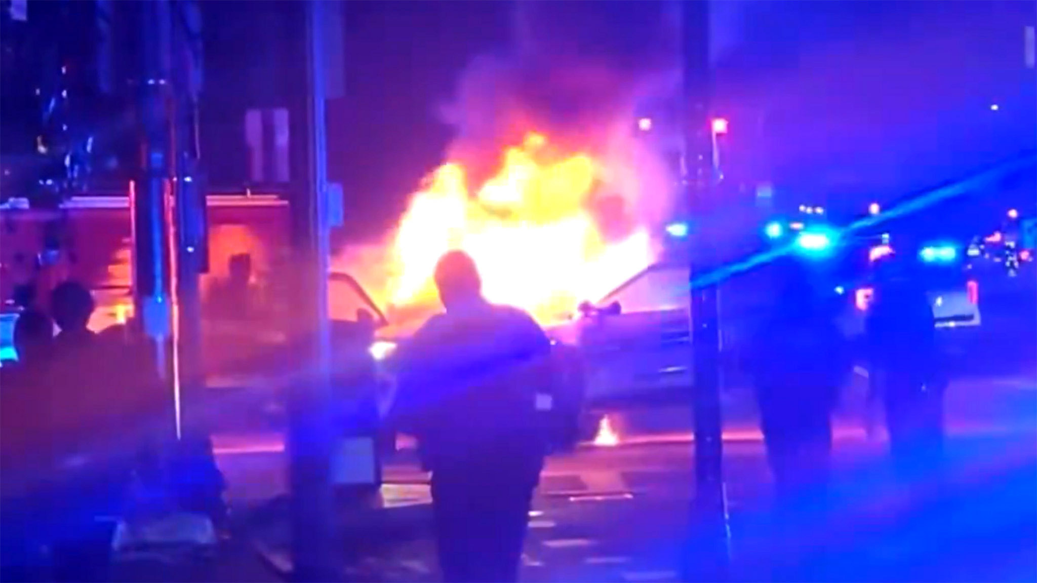 100 People Attack Police Cruisers As Street Takeover Spirals Out Of ...