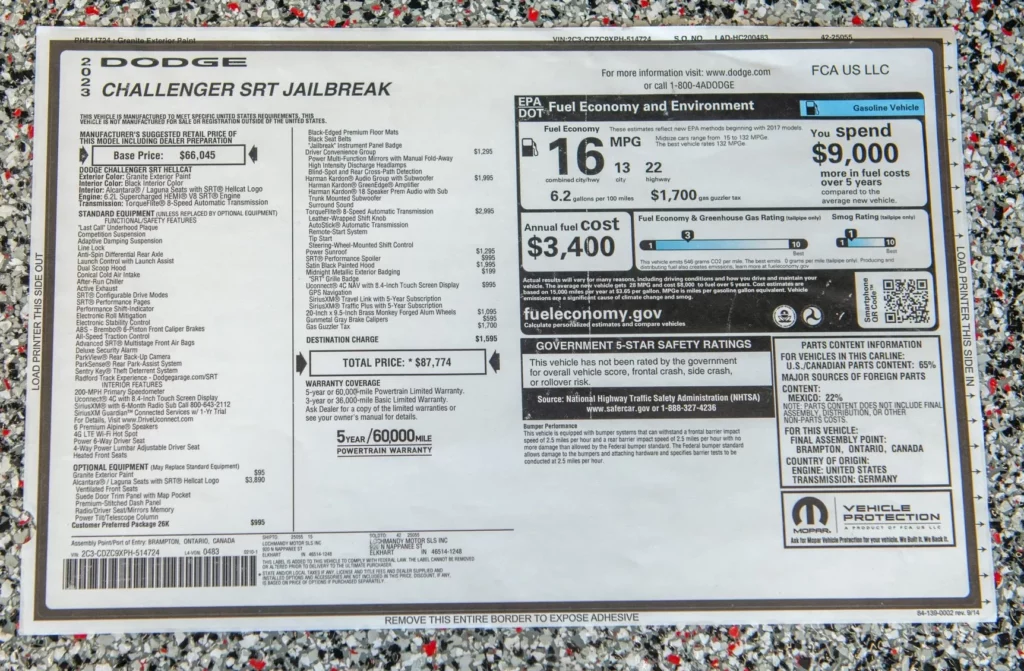 47-Mile 2023 Challenger SRT Hellcat Jailbreak Sells For Way Under Sticker
