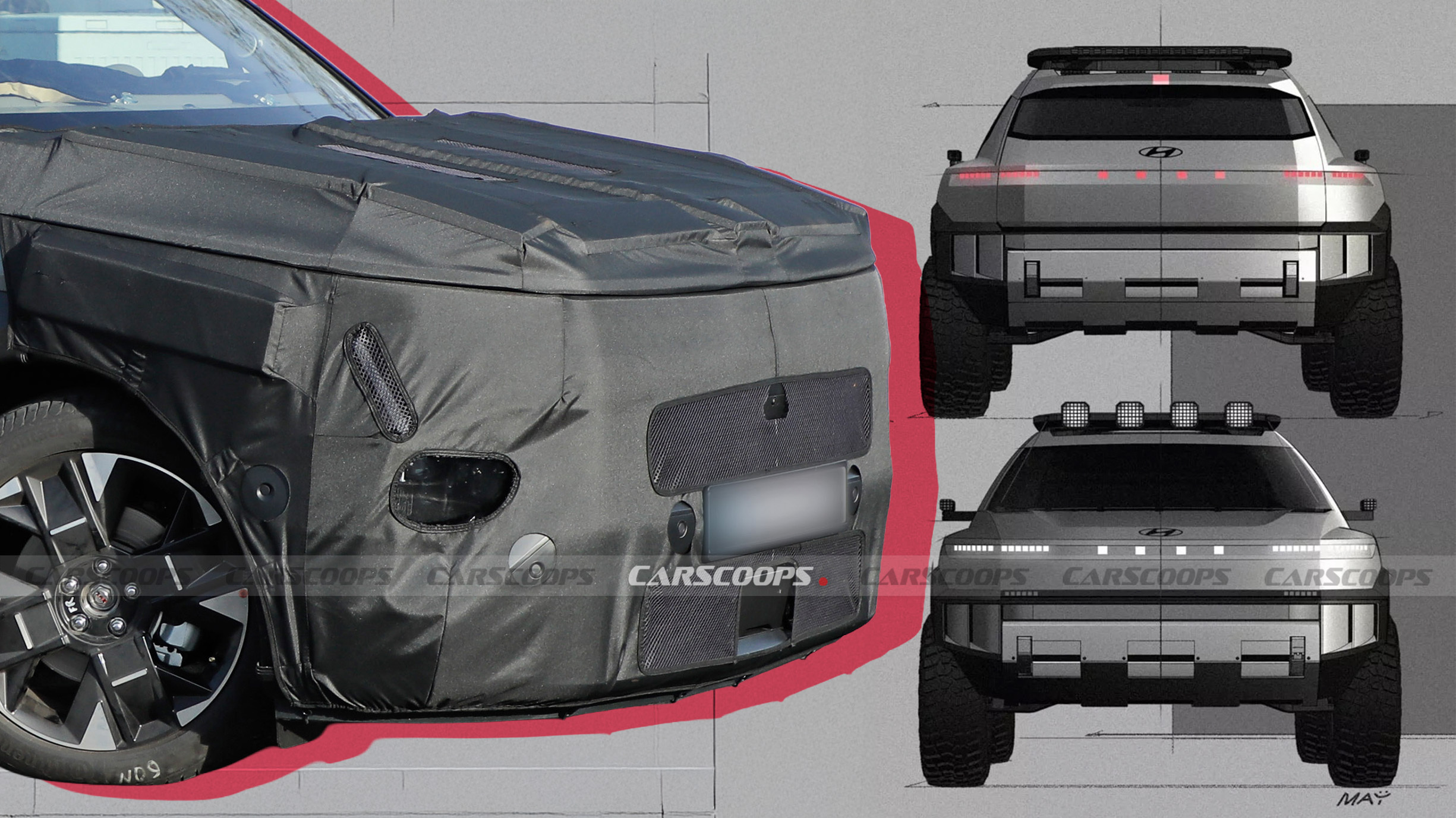 2027 Hyundai Tucson Caught Testing In Germany While Working Undercover At The LA Auto Show