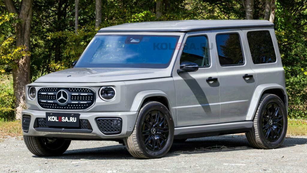 Рендер компактного Mercedes G-Class збоку