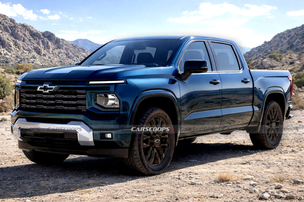 Рендеринг Chevrolet Silverado 2027 на основі патентів