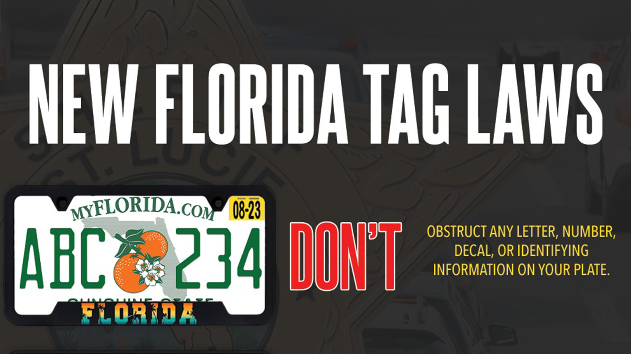 This Plate Frame Got A Man Arrested, Even Though Florida Says It’s Legal