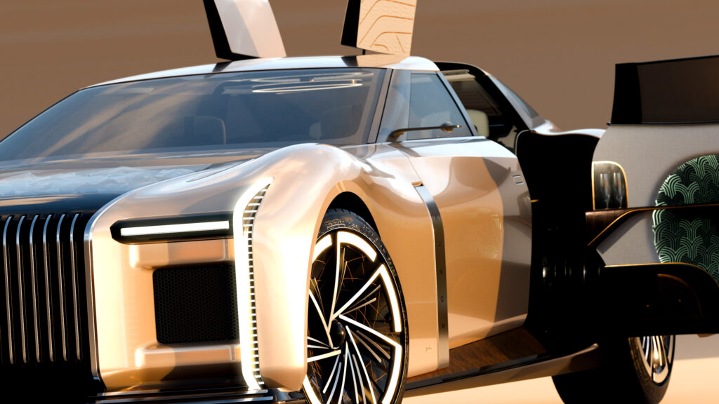 Aznom’s Giant Art Deco Sedan Is 9 Feet Longer Than An Escalade And Twice As Absurd