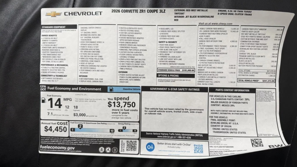 Chevrolet Corvette ZR1