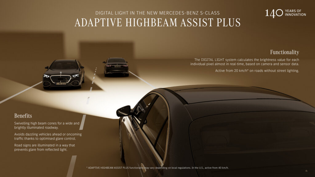  New S-Class Uses 50,000 LEDs To Light Nearly Six Football Fields Ahead