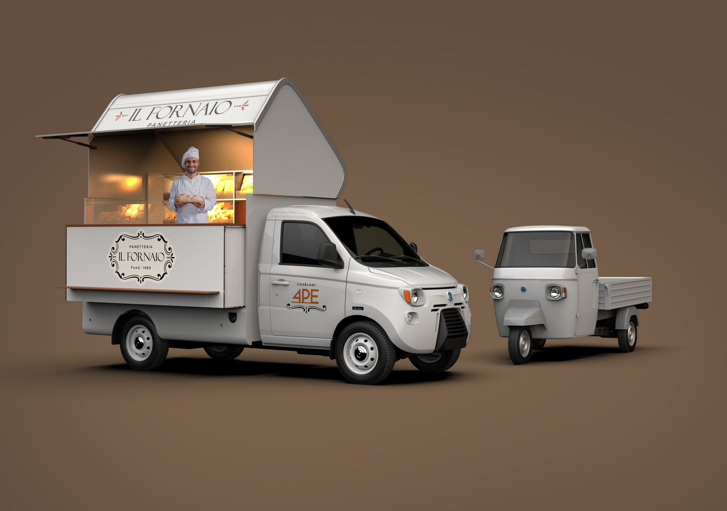 Цей ретро-комплект перетворює робочу вантажівку Piaggio на щось прямо з 1978 року