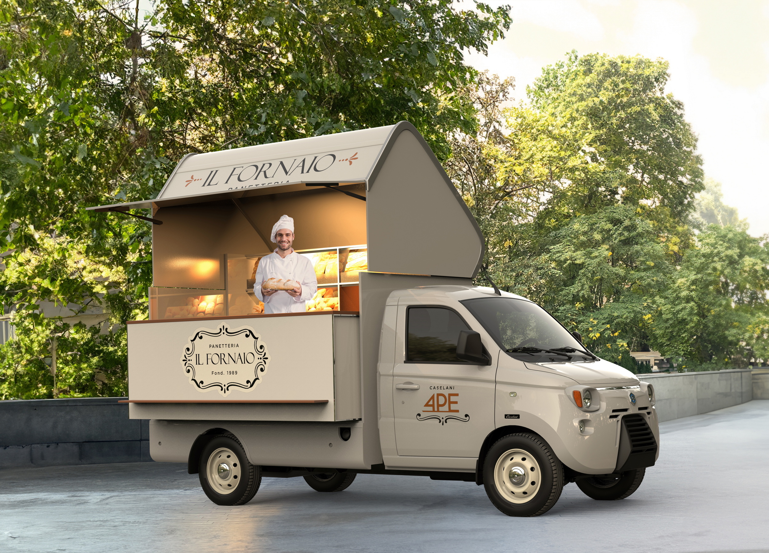 Цей ретро-комплект перетворює робочу вантажівку Piaggio на щось прямо з 1978 року