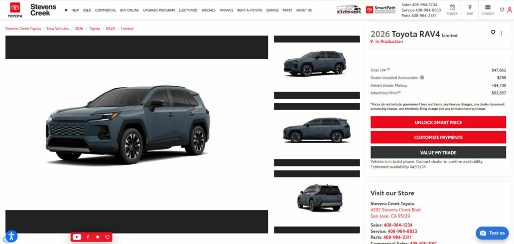  Seriously? Greedy Toyota Dealers Adding Huge Markups To New RAV4