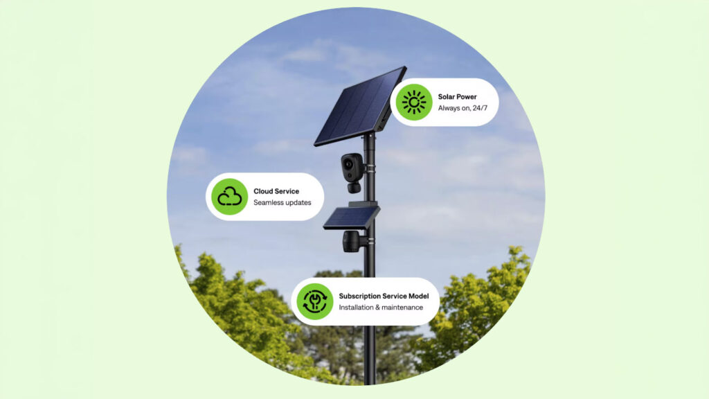 Камера спостереження на вулиці міста