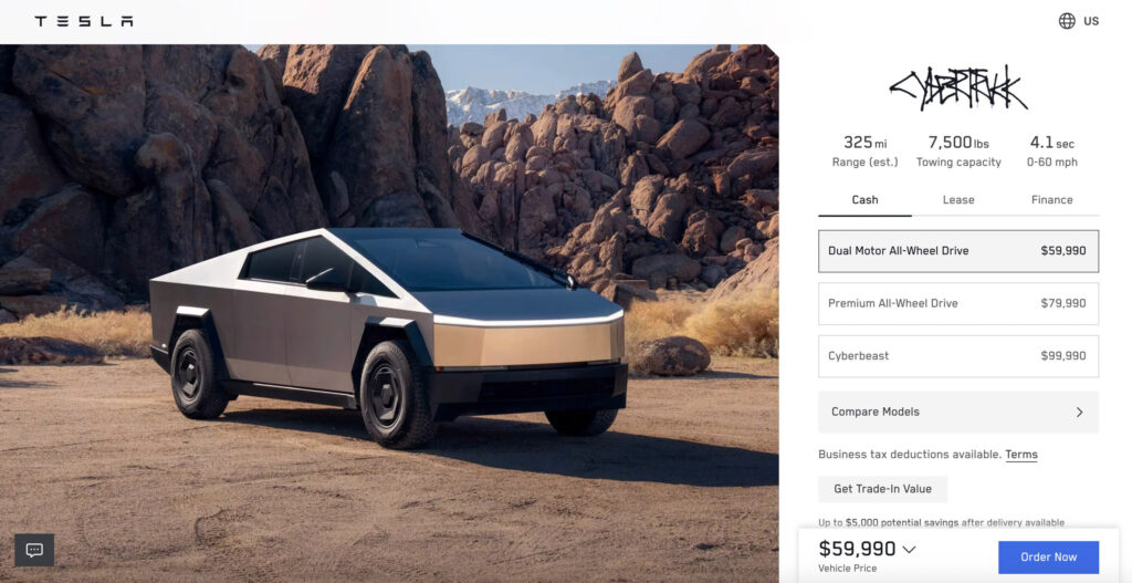 Tesla Cybertruck interior and exterior