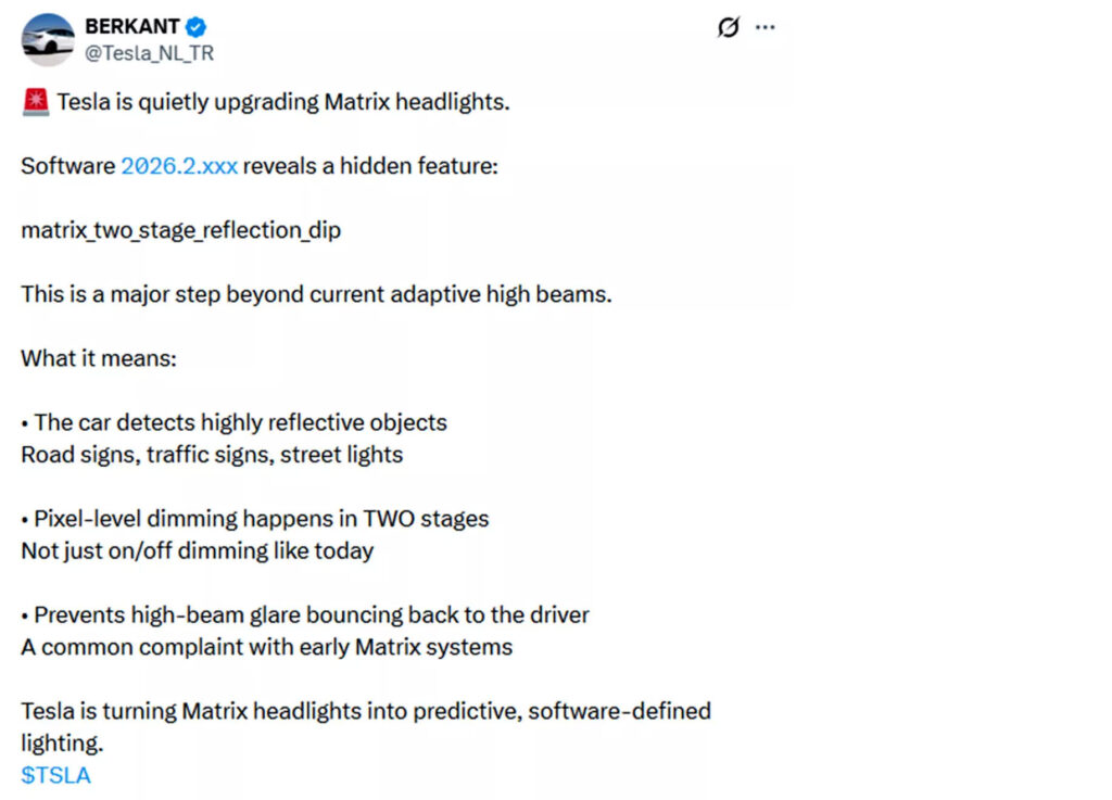  Tesla May Finally Fix That Annoying Matrix Headlight Flaw