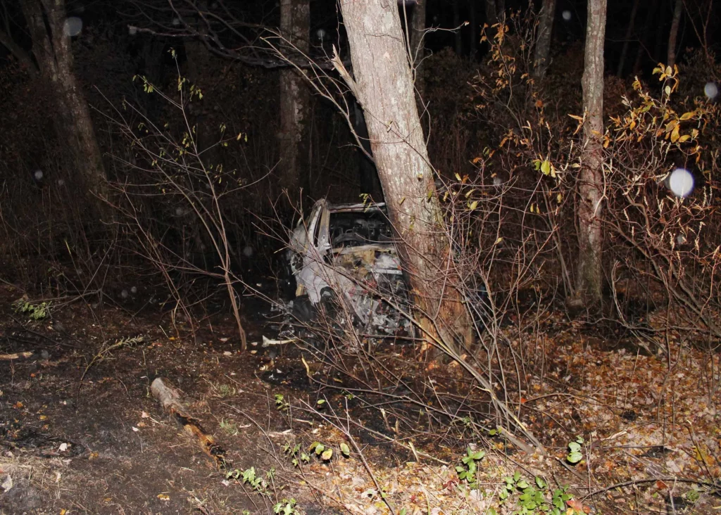 Пожежа Tesla Model Y після аварії