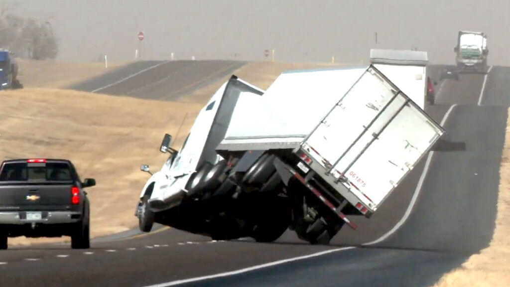  Texas Wind Wins Again, Tossing A Massive Semi Like A Toy