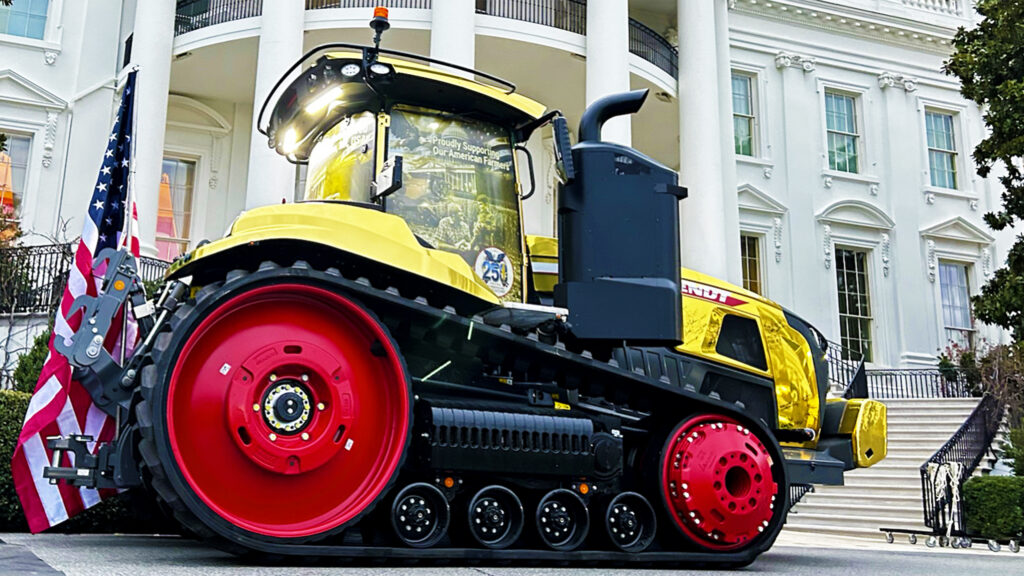  Of Course Trump Got Distracted By A Gold Tractor At The White House