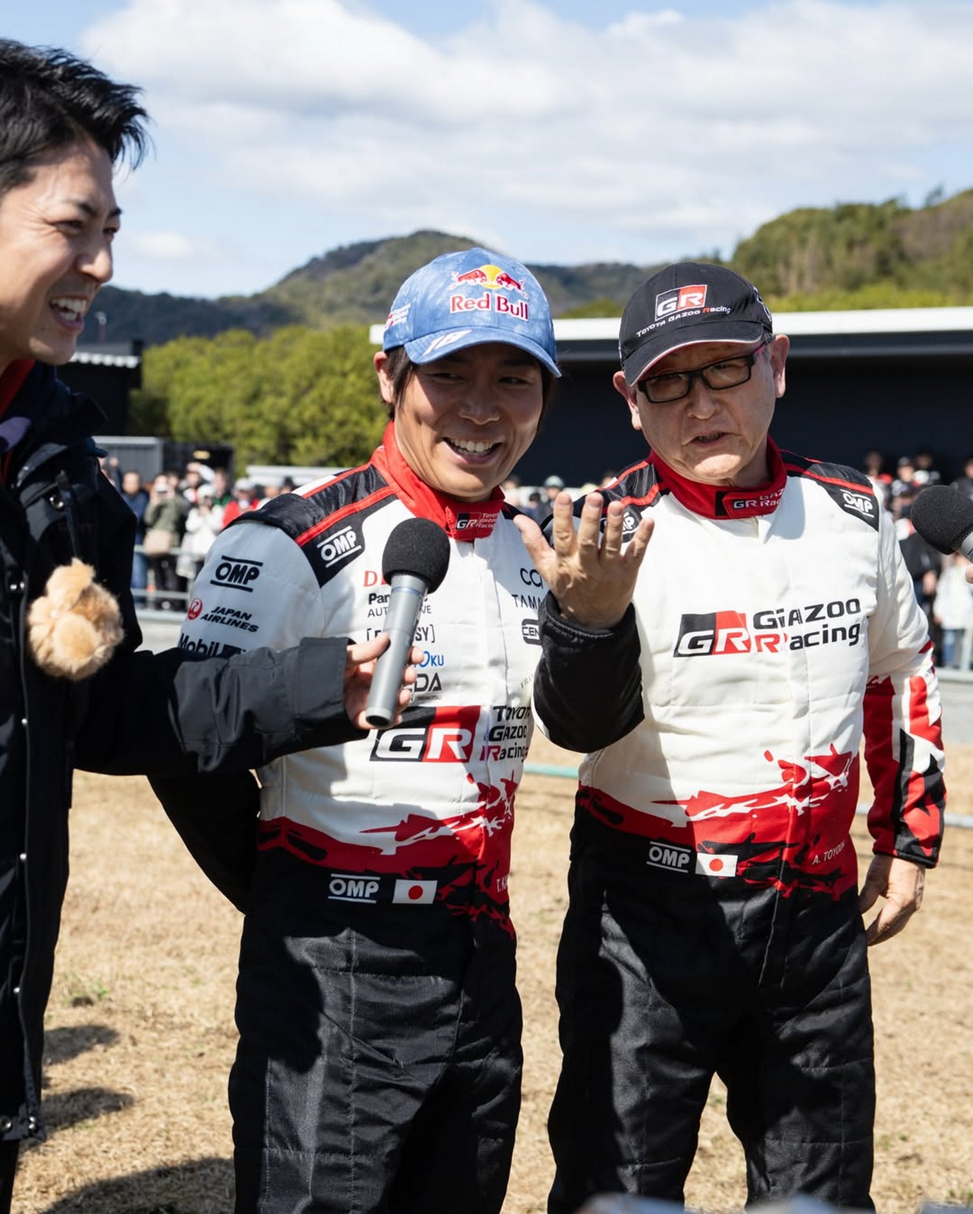 Taka joins Morizo for demo runs at Rally Mikawawan 🇯🇵 with the GR Yaris Rally1, Rally2 and M (3)