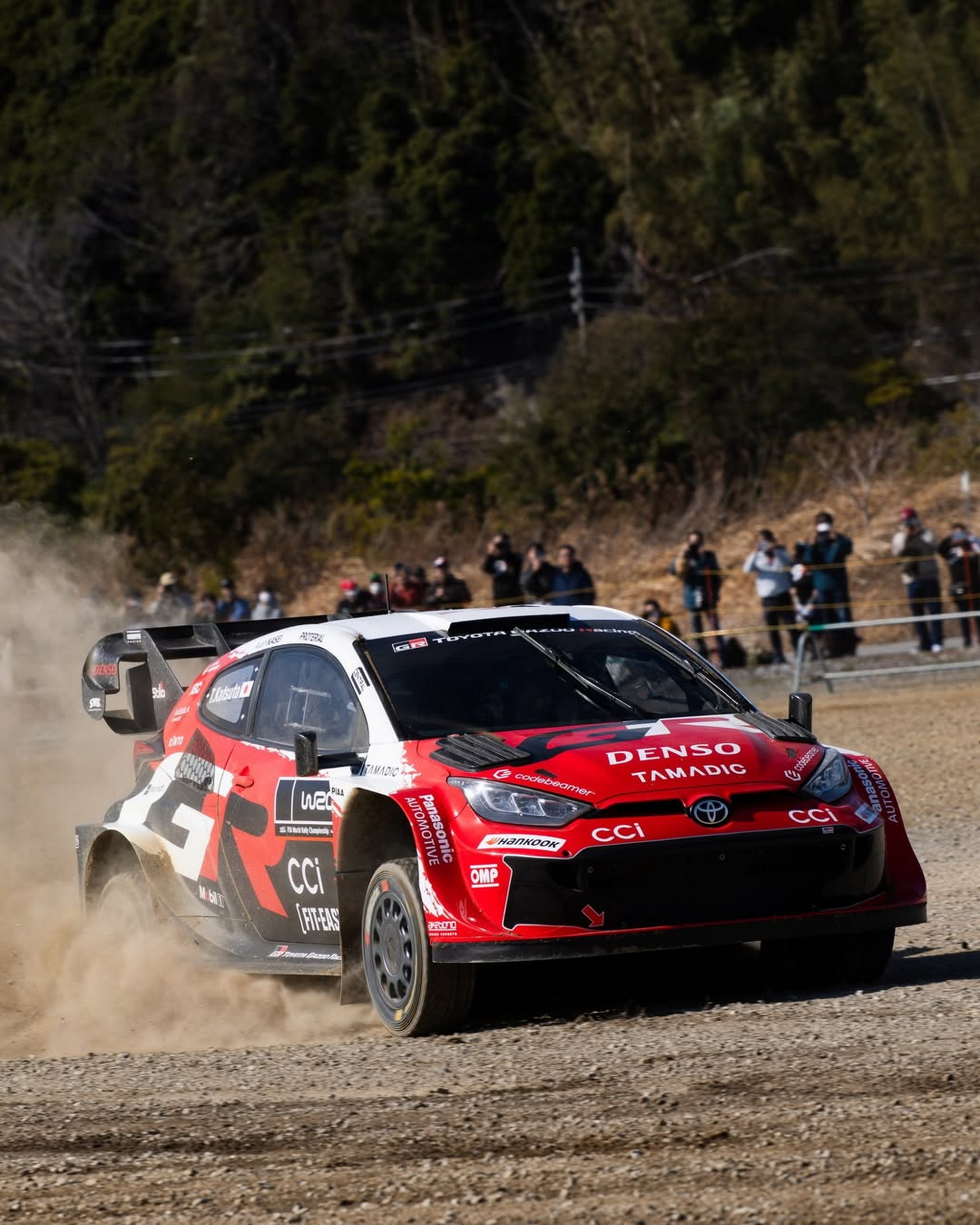 Taka joins Morizo for demo runs at Rally Mikawawan 🇯🇵 with the GR Yaris Rally1, Rally2 and M (4)