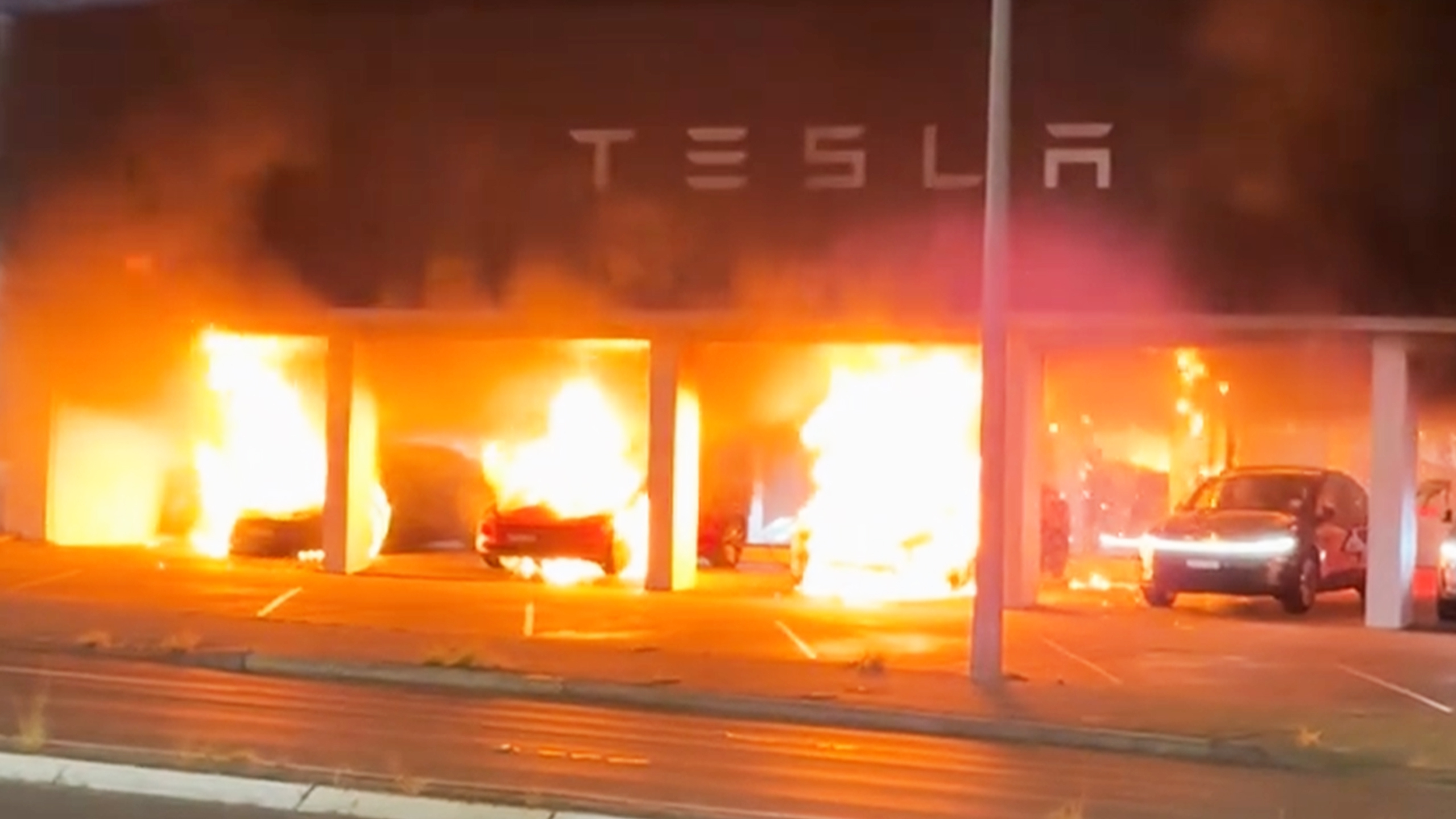 Tesla Fire Animation Tesla’s Sydney Showroom Didn’t Catch Fire By Accident | Carscoops