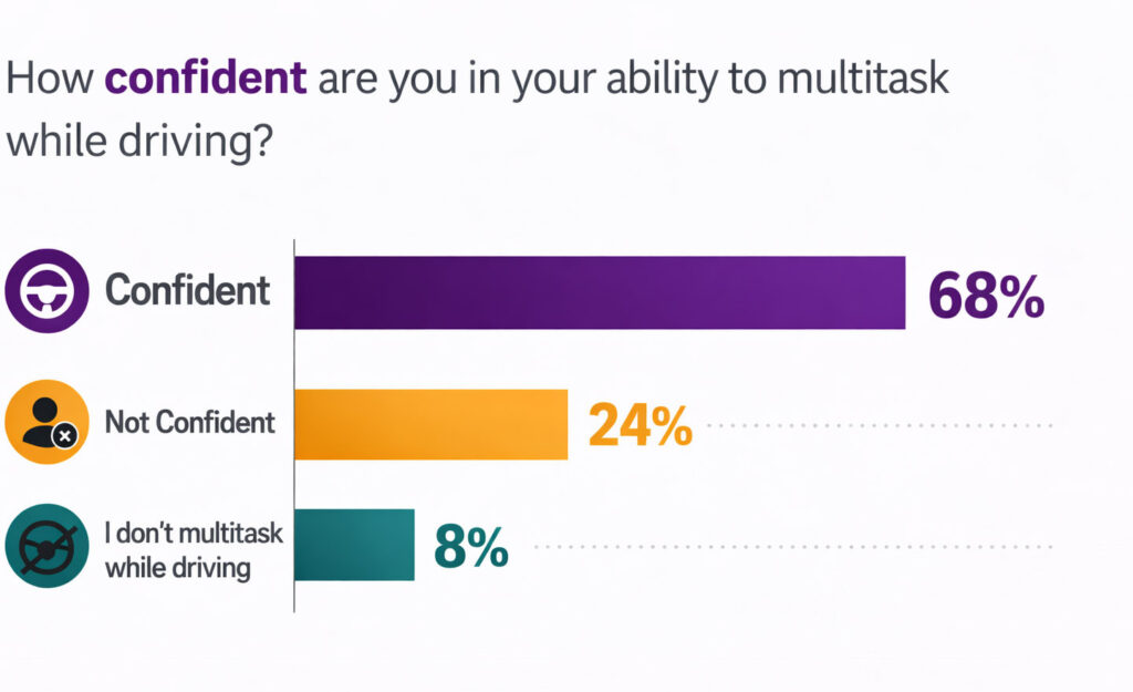  Drivers Admitted To 10 Distracted Behaviors A Year, Then Rated Themselves Above Average