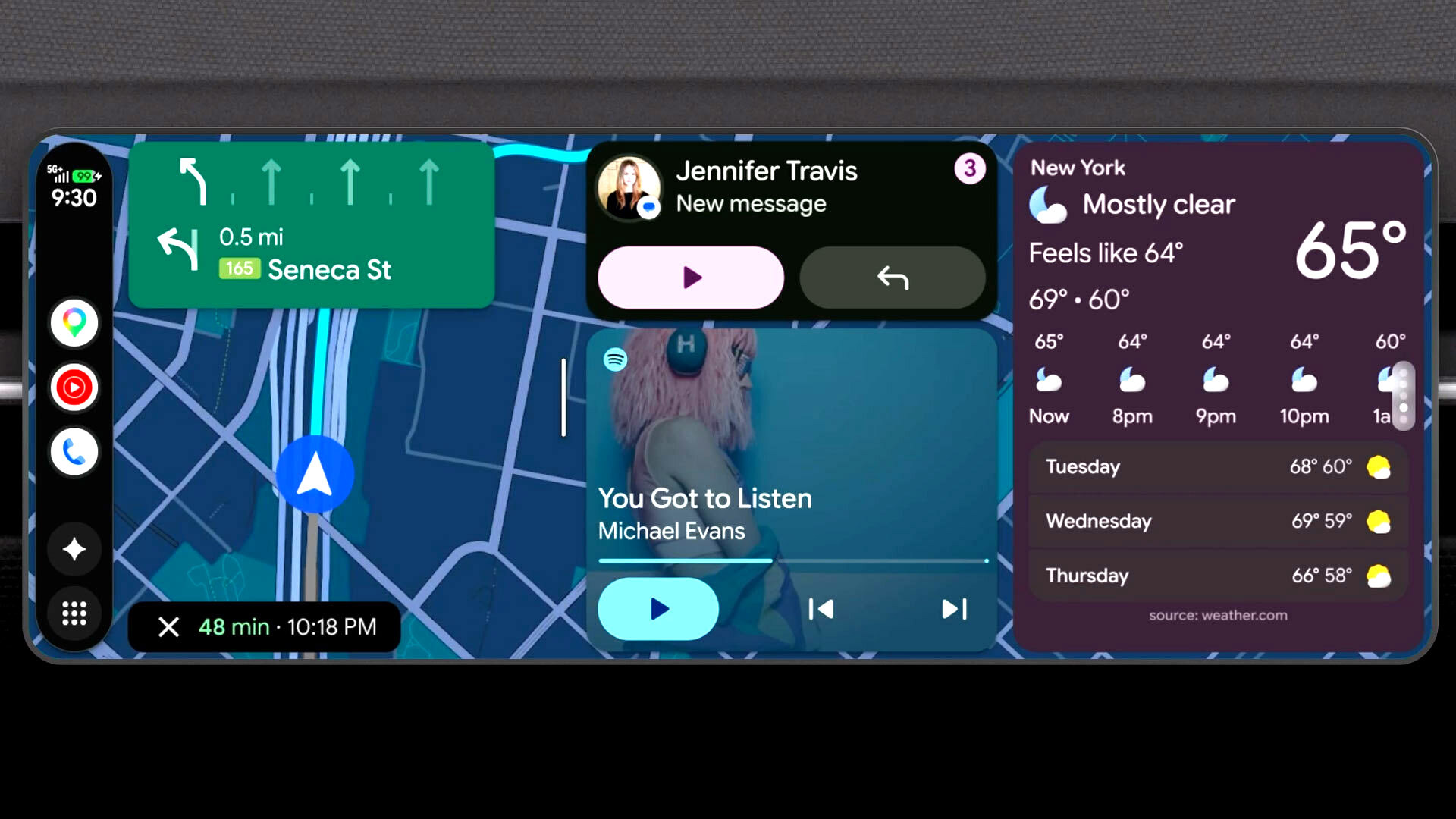 Android Auto 煥然一新，增添新功能