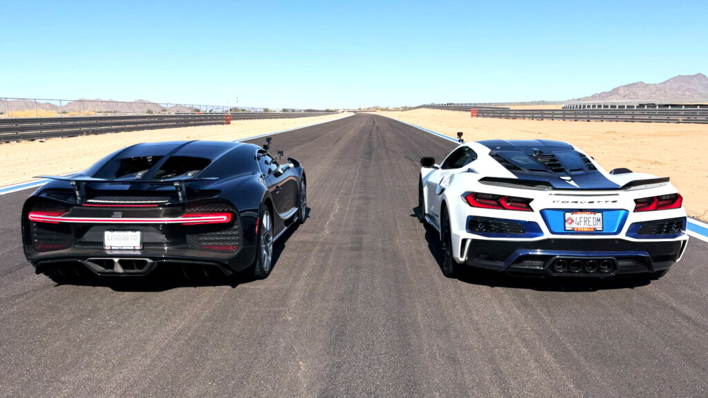  Bugatti’s $3.5 Million Chiron Just Got Embarrassed By A Corvette