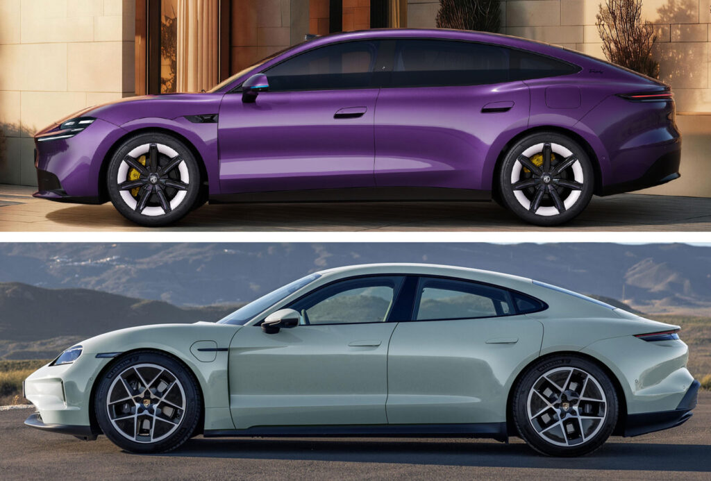 Порівняння MG 07 та Porsche Taycan