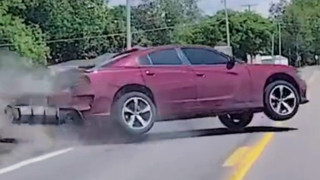  A 3-Year-Old Climbed Out Of This Flipped Charger After His Mom Ran From Cops