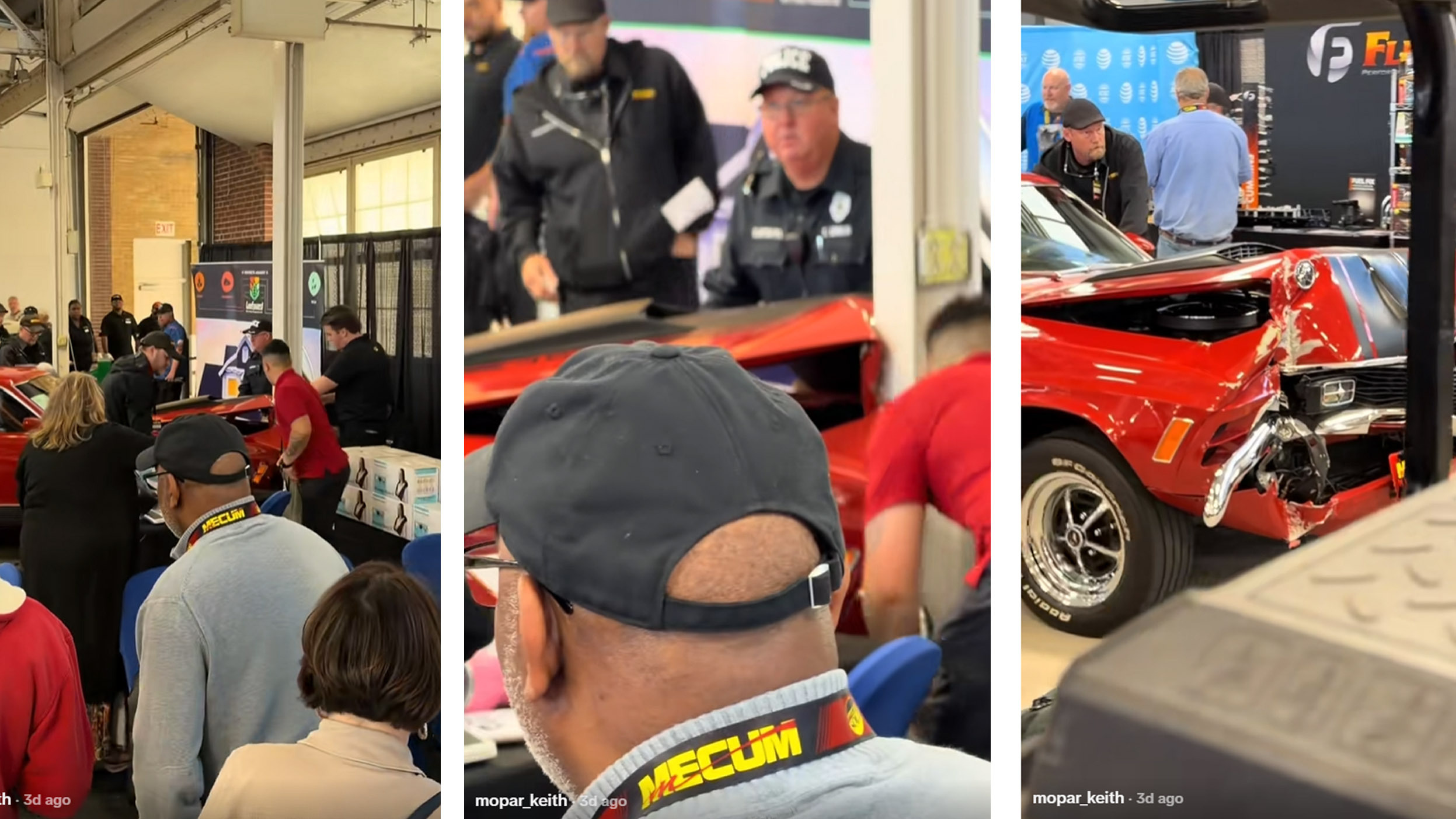 A Pole Just Saved Everyone From A Runaway Mustang At Mecum’s Indy Auction