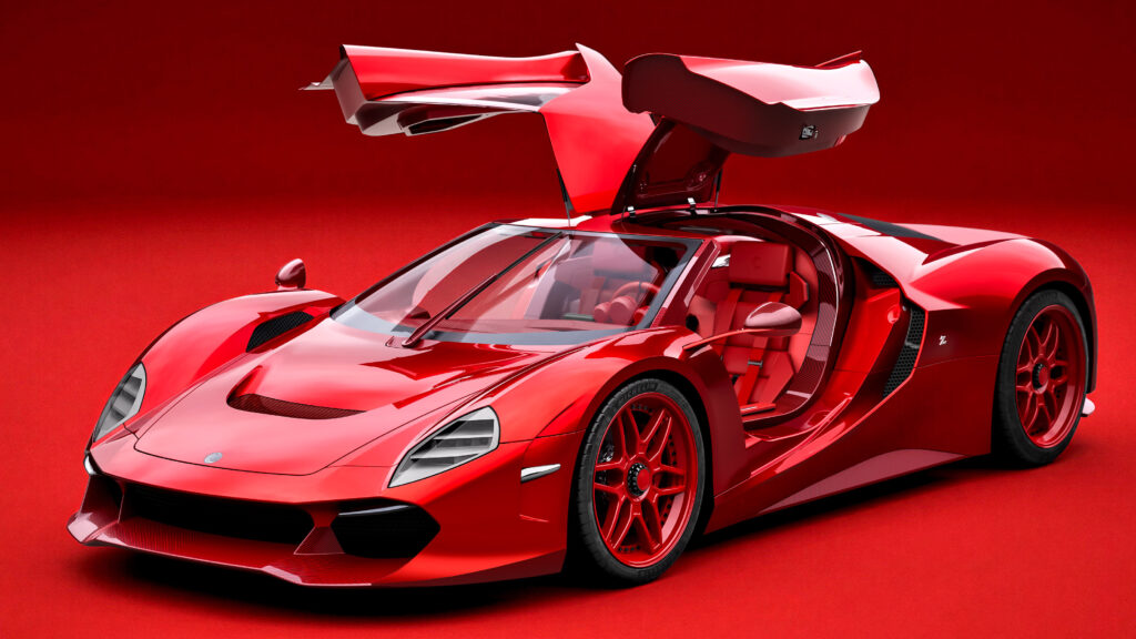  The Reddest Supercar Ever Built Hides A Ford V8 With A Gated Manual Under Its $3.4M Skin