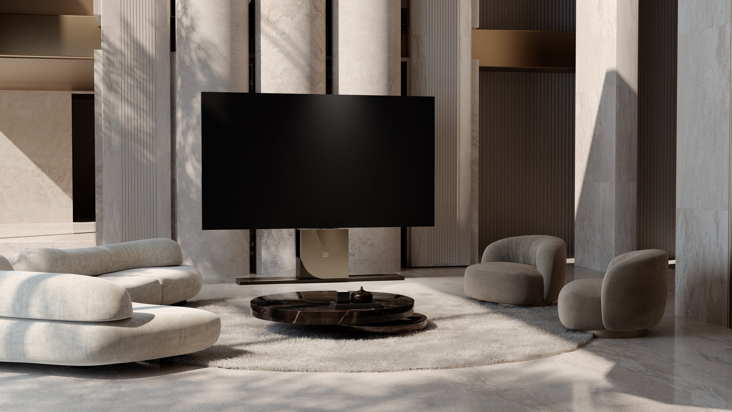 Bugatti’s 137-Inch TV Disappears Into A Sideboard In 45 Seconds