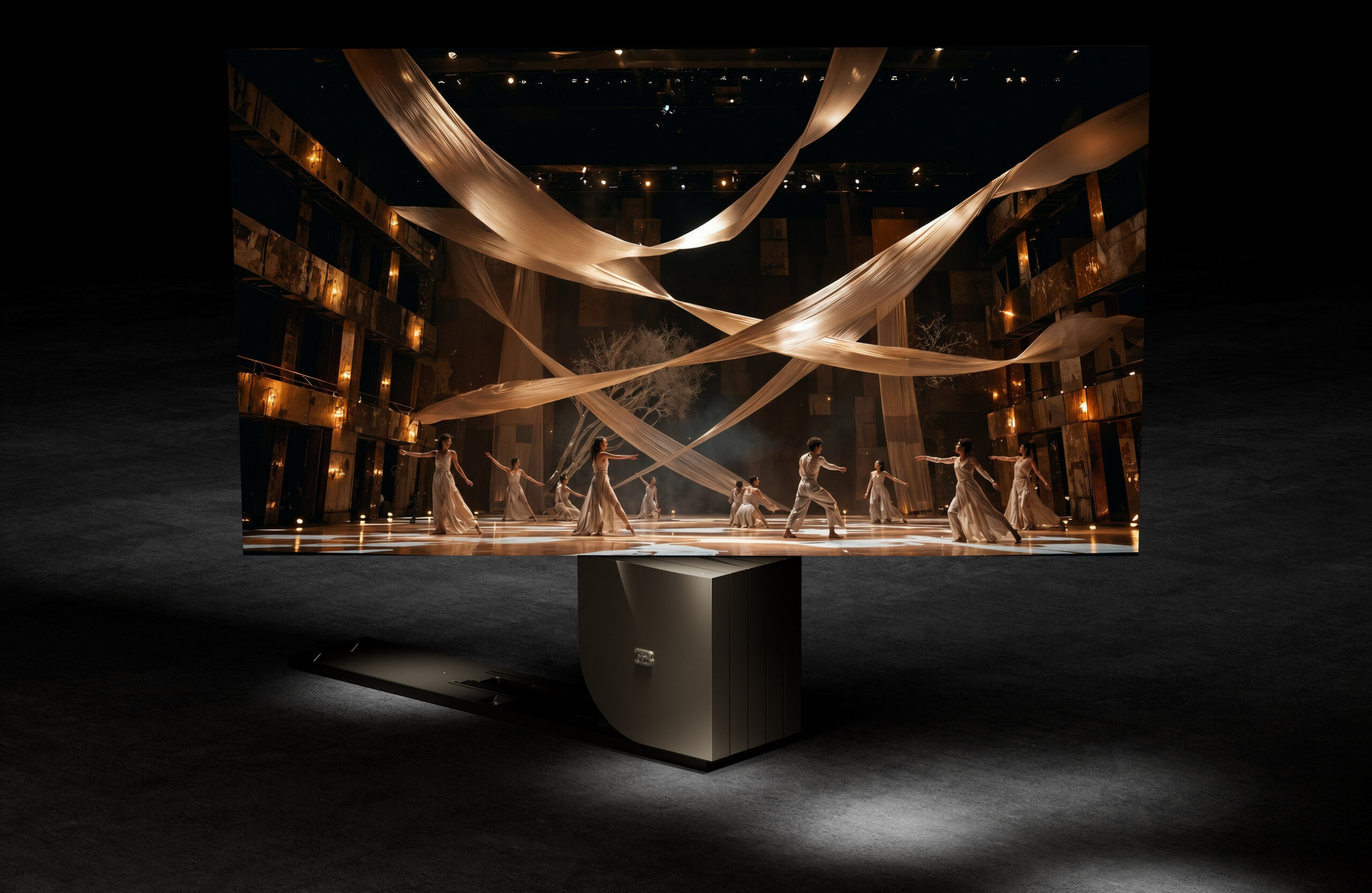 Bugatti’s 137-Inch TV Disappears Into A Sideboard In 45 Seconds
