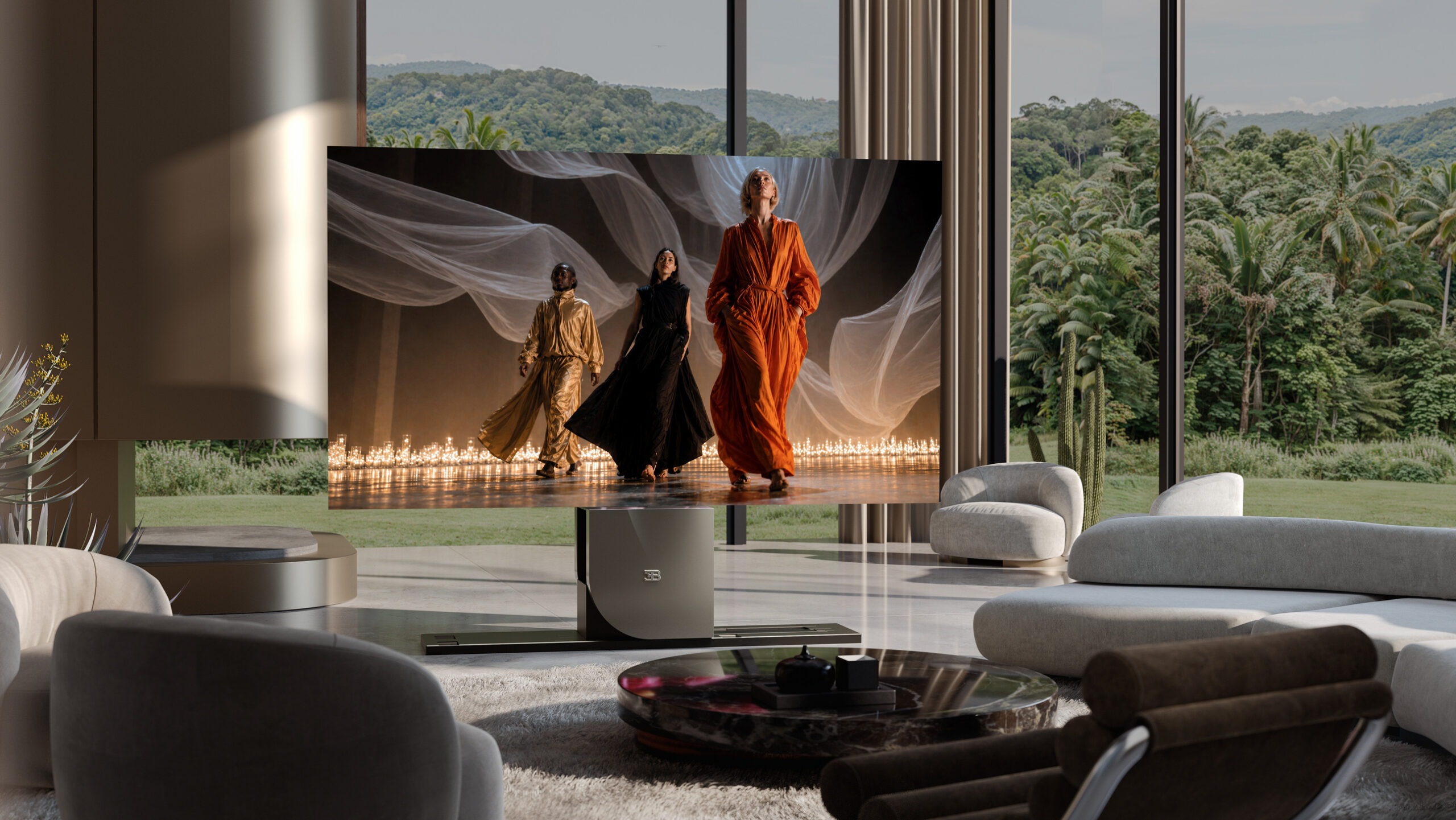 Bugatti’s 137-Inch TV Disappears Into A Sideboard In 45 Seconds