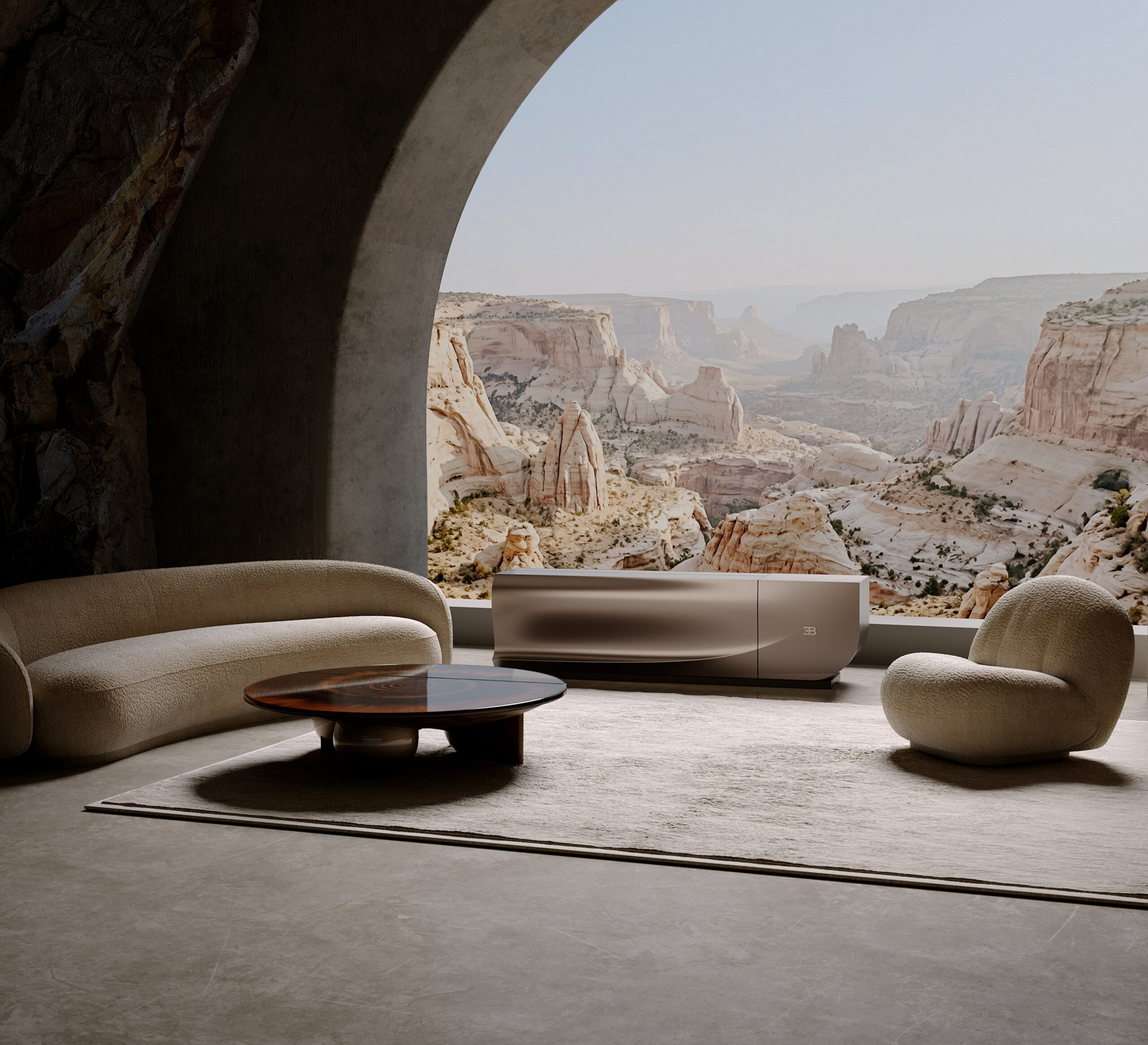 Bugatti’s 137-Inch TV Disappears Into A Sideboard In 45 Seconds