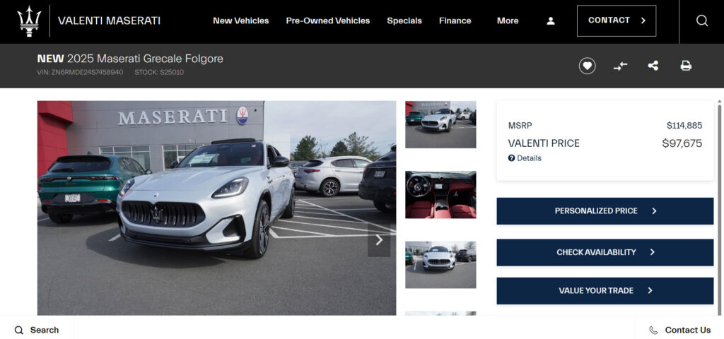  Maserati Dealers Are Knocking $20,000 Off The Grecale EV, And It Still Seems Overpriced