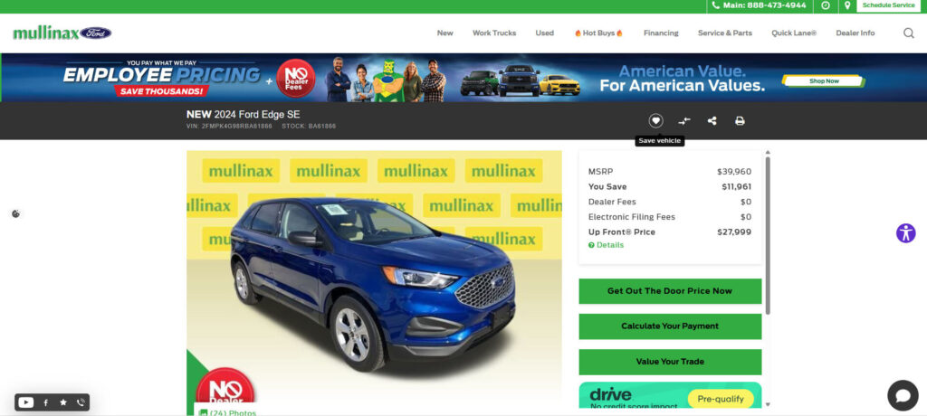  $12,000 Discounts Still Can&rsquo;t Move The Edge, Two Years After Ford Killed It